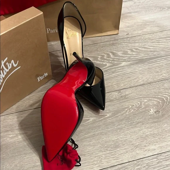Christian Louboutin Black Patent Leather Heels - Picture 2 of 7